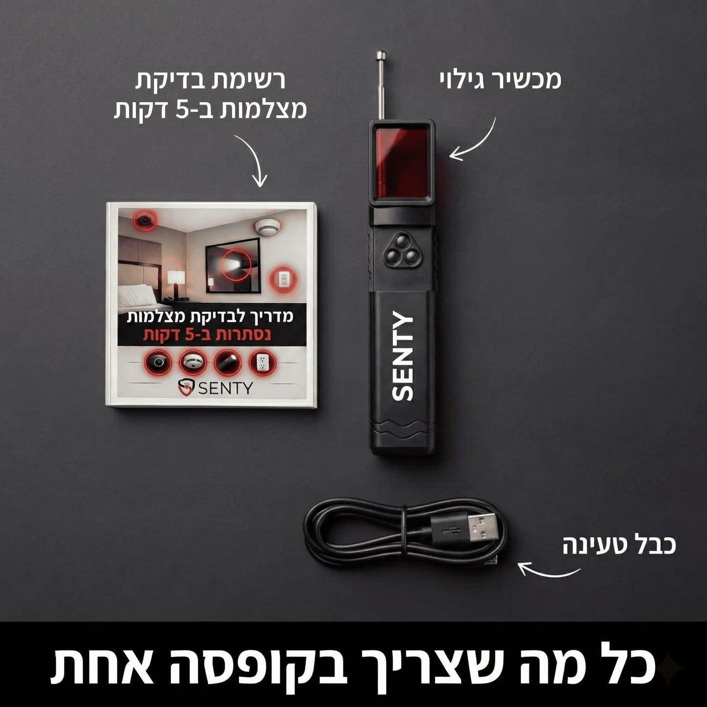 Senty Pro – גלאי מצלמות נסתרות
