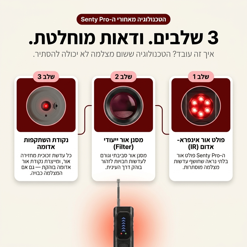 Senty Pro – גלאי מצלמות נסתרות
