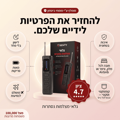 Senty Pro – גלאי מצלמות נסתרות